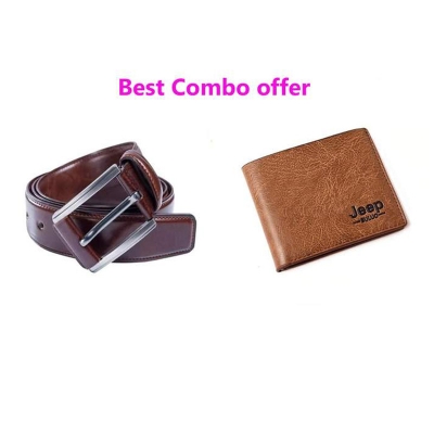 Picture of Chocolate Belt & Brown Wallet Combo For Men - Brown