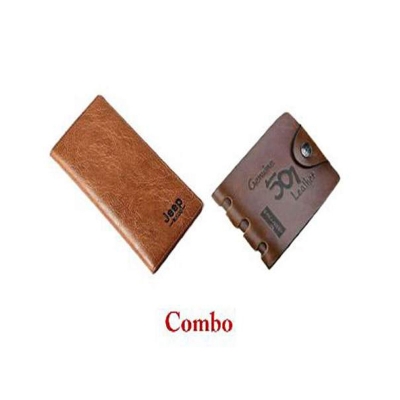 Picture of High Quality Artificial Leather wallet For Men - Brown color best combo wallet set - Brown