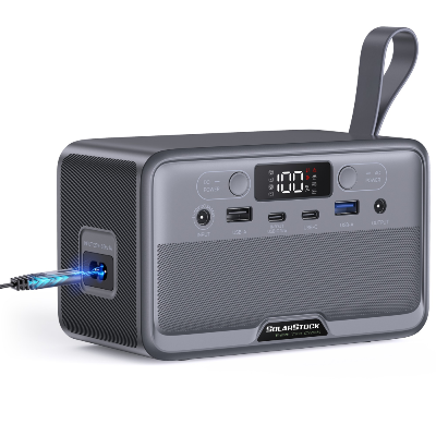 Picture of YOUYO R200 200W Portable Power Station 192Wh LiFePO₄ Battery with Solar Support Light Weight