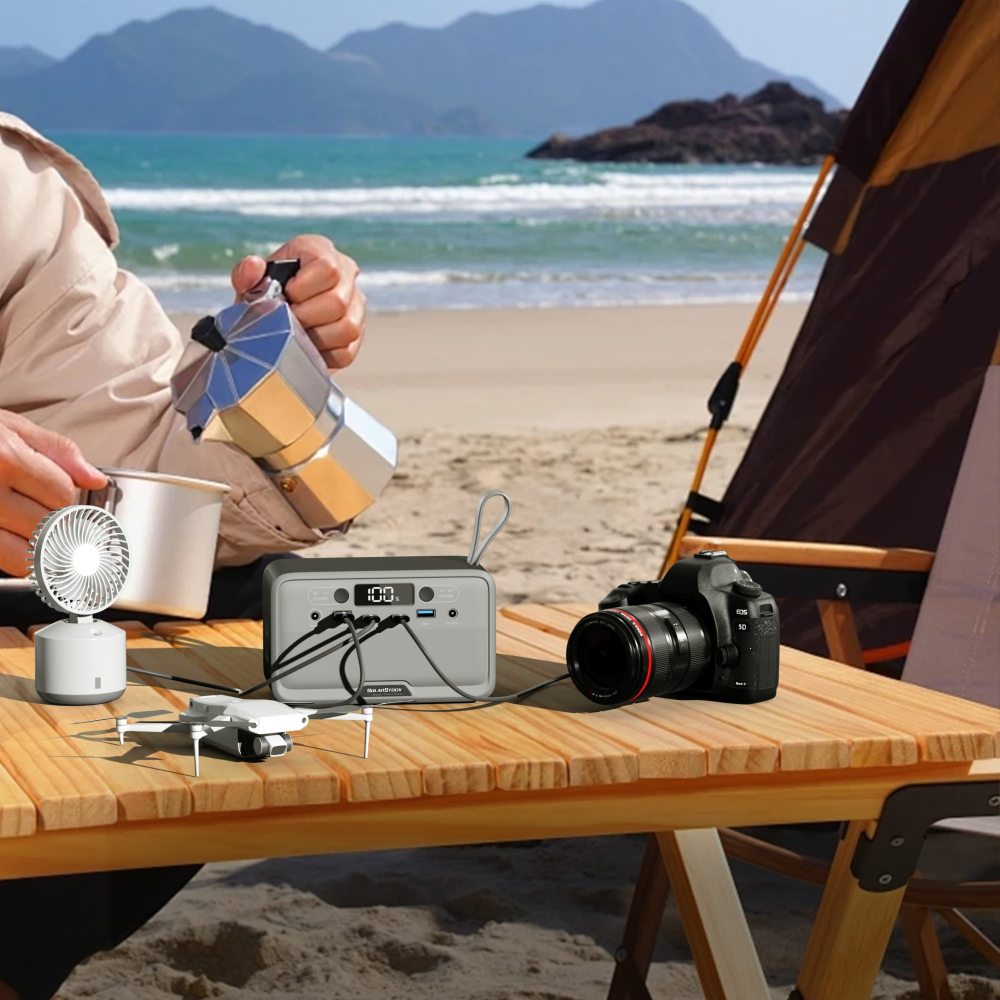 Picture of YOUYO R200 200W Portable Power Station 192Wh LiFePO₄ Battery with Solar Support Light Weight