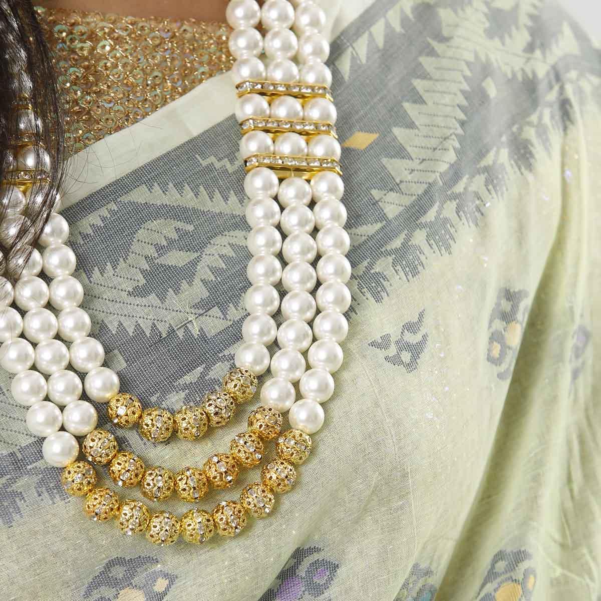 Picture of Yellow Green Color Full Cotton Jamdani Saree For Women