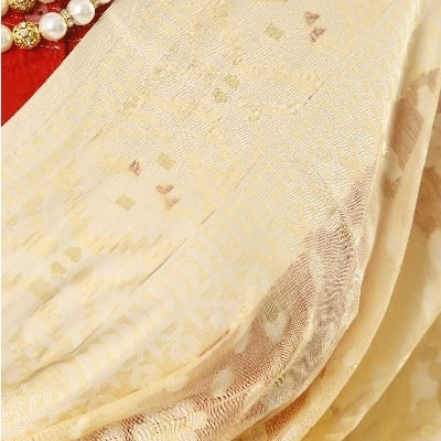 Picture of Portica Color Cotton Jamdani Saree For Women