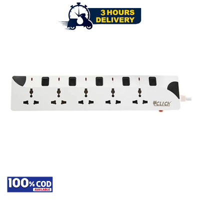 Picture of Click Safe Extension Socket 5 SKT, 2 Pin, 3 Yard
