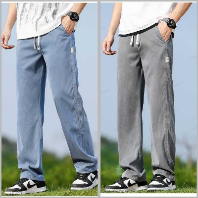 Picture of 2 Piece Combo SUPER SOFT DENIM TROUSER (Ash & Sky Blue)
