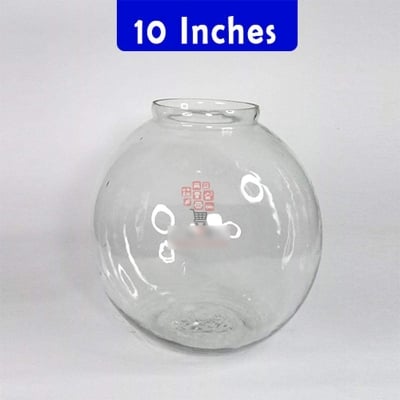 Picture of 10 inches Fish Glass Bowl | Bangla Fish Jar |  Deshi Jar for Small Fish  Aquarium-White