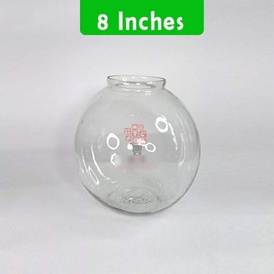 Picture of 8 inches Fish Glass Bowl | Fish Jar | Deshi Jar for Small Fish  Aquarium-White
