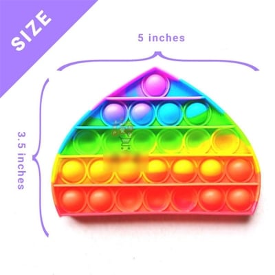 Picture of Minar Shape Pop it Toy for kids (Rainbow color)-Multicolor
