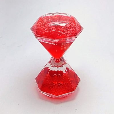Picture of Water Base Floating LOVE Sand Timer for Desktop-Red