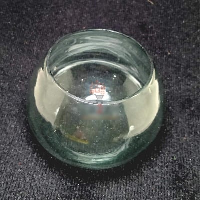 Picture of 4 Inch Bangladeshi Transparent Glass Bowl | Four Inches Fish Aquarium Jar-White