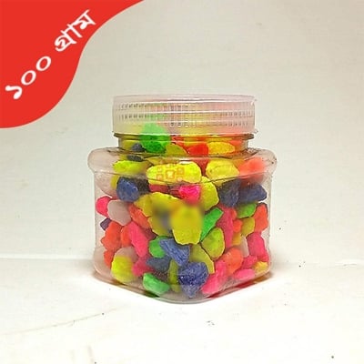 Picture of Multi Color Stone 100gm POT for Aquarium decoration, Flower Vase Decoration-Multicolor