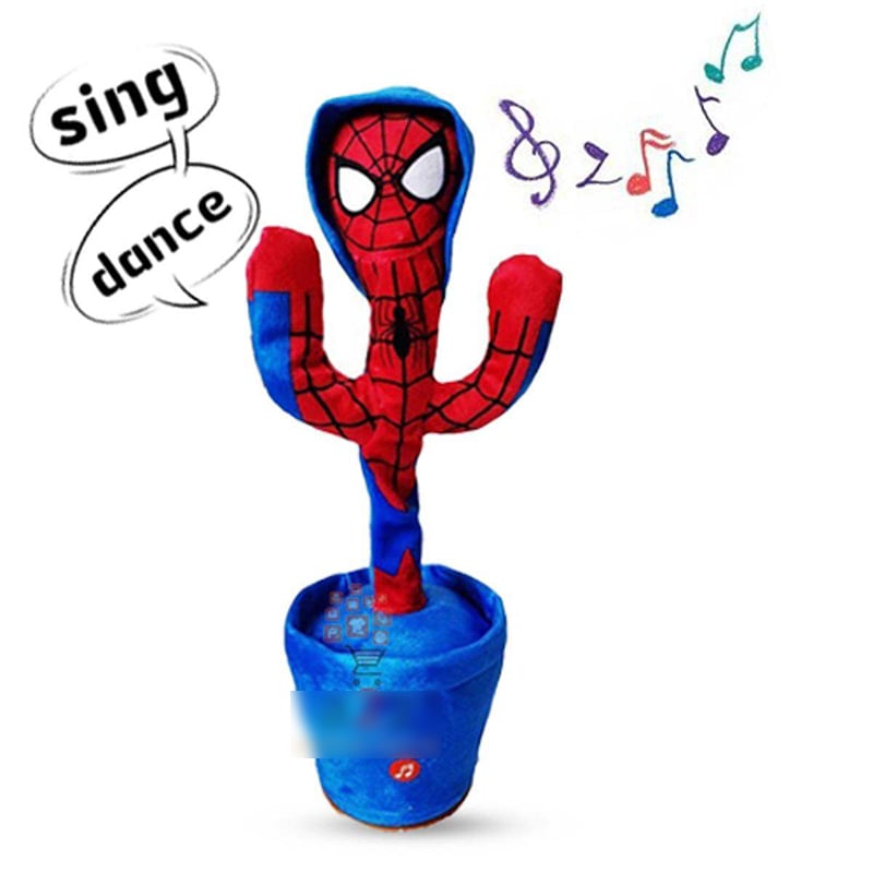 Picture of Talking, Dancing and Singing Cactus Spiderman for Kids-Red