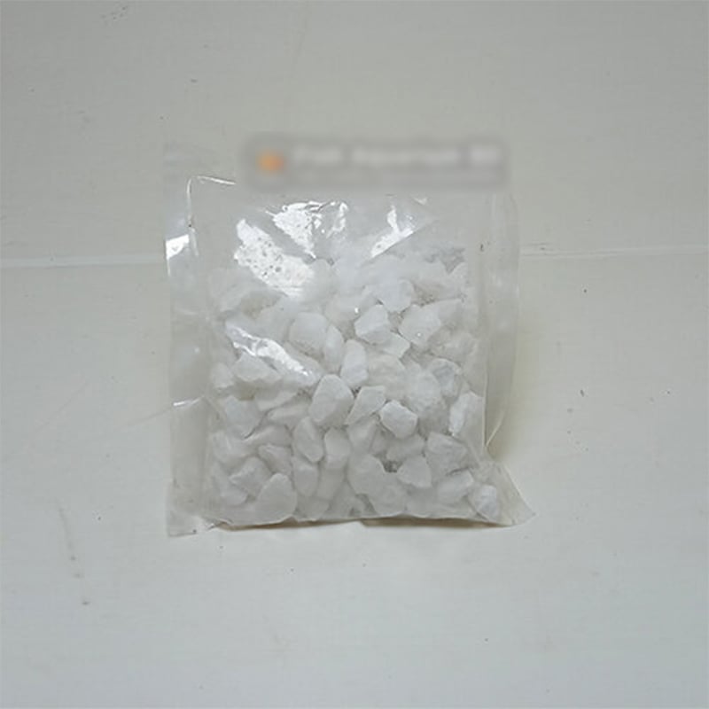 Picture of White Marble Stone for Aquarium, Fish Jar, Fish Tank or Flower Vase Decoration (250gm)-250 gm
