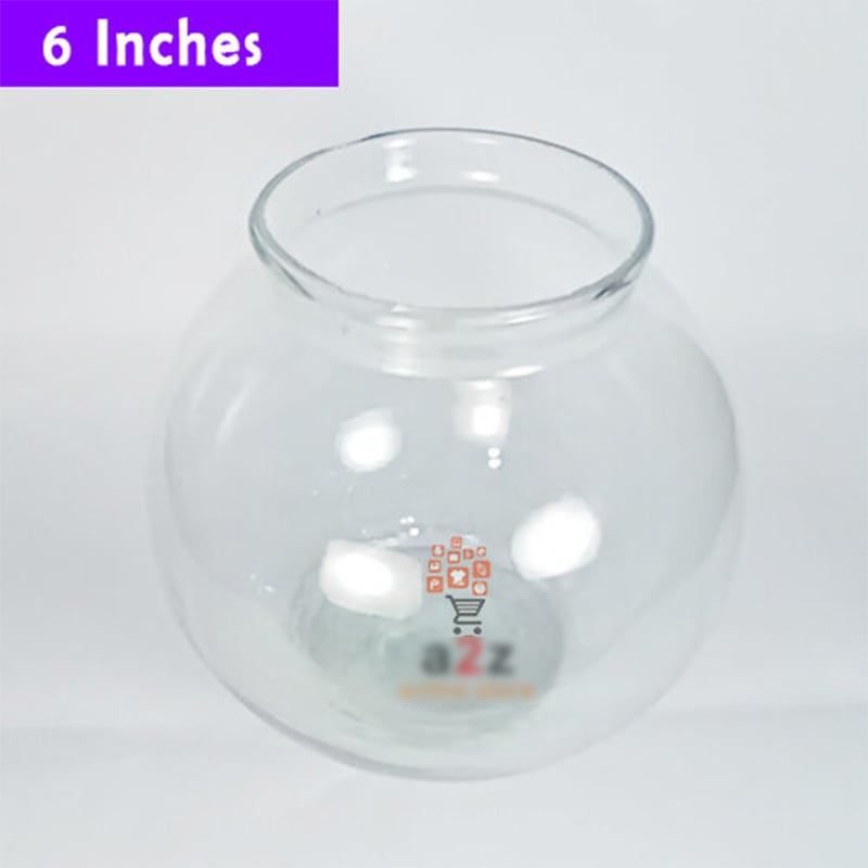 Picture of 6 inches Fish Glass Bowl or Fish Jar  Deshi Jar for Small Fish  Aquarium Bangla jar-White