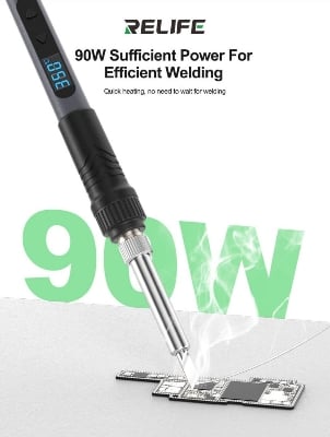 Picture of Adjustable Temperature Soldering Iron LCD Display AC 220V 80W~90W Fast Heating Soldering Iron Born for Mobile Repairing & Servicing Relife Sunshine Koocu 936 SL-936D 