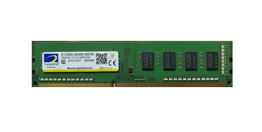 Picture of TwinMOS 4GB DDR3 RAM 1600MHz U-DIMM for Desktop PC (Used Like a New)