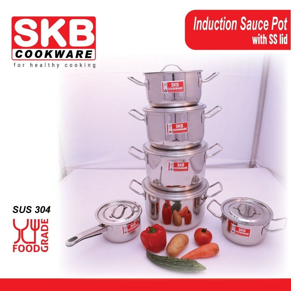 Picture of SKB 26cm Induction Sauce Pot - 8.3L Food Grade Stainless Steel -Multicolor