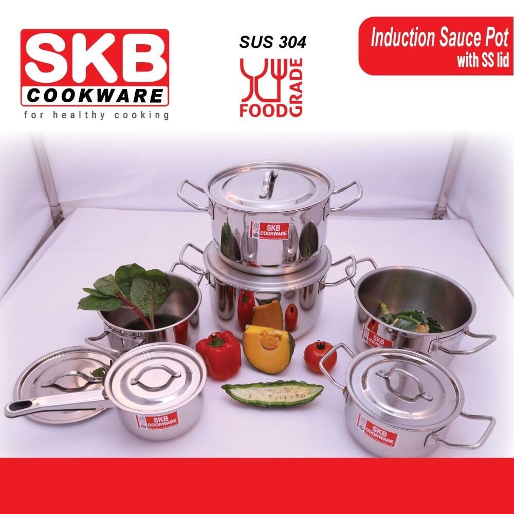Picture of SKB 26cm Induction Sauce Pot - 8.3L Food Grade Stainless Steel -Multicolor