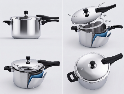 Picture of Kiam 6.5L Triply Stainless-Steel Pressure Cooker | 100% Authentic Products-Multicolor