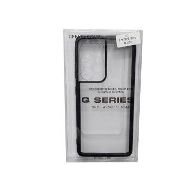 Picture of For Samsung Galaxy S21 Ultra - Luxury Premium Quality Antibacterial Q Series Clear Glass Case Cover