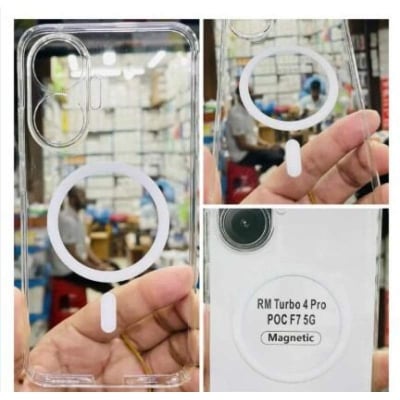 Picture of Redmi Turbo 4 Pro Anti Yellow Phone Case Magsafe Clear Case Animation Magnetic Suffering Mobile Transparent Phone Back Cover Cover