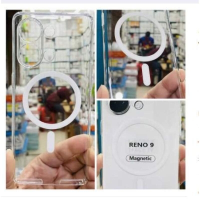 Picture of For Oppo Reno 9 5G Anti Yellow Hard MagSafe Compatible Shockproof Transparent Slim Fit Wireless Charging supported Phone Back Case Mobile Cover