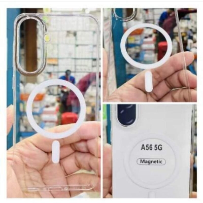 Picture of Samsung Galaxy A56 Anti Yellow Phone Case Magsafe Clear Case Animation Magnetic Suffering Mobile Transparent Phone Back Cover