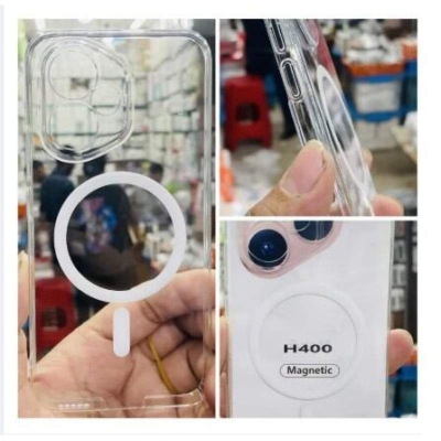 Picture of For Honor 400 Anti Yellow Hard MagSafe Compatible Shockproof Transparent Slim Fit Wireless Charging supported Phone Back Case Mobile Cover