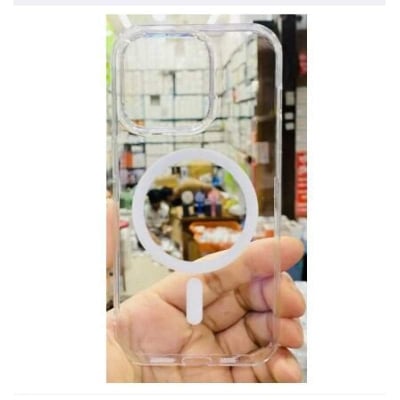 Picture of iphone 14 Pro Max Transparent Magnatic Anti Yellow Clear Magsafe Protective Phone Case Back Cover