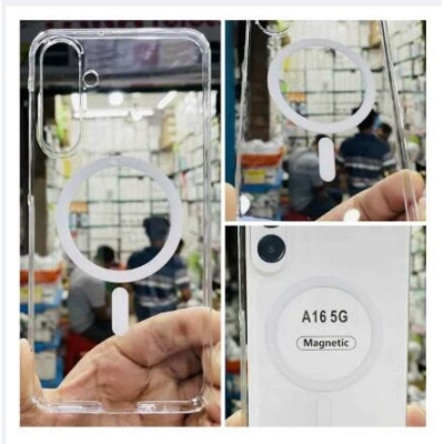 Picture of Samsung Galaxy A16 Anti Yellow Phone Case Magsafe Clear Case Animation Magnetic Suffering Mobile Transparent Phone Back Cover