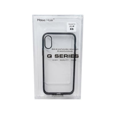 Picture of For Apple iPhone XS - Luxury Premium Quality Antibacterial Q Series Clear Glass Case Cover