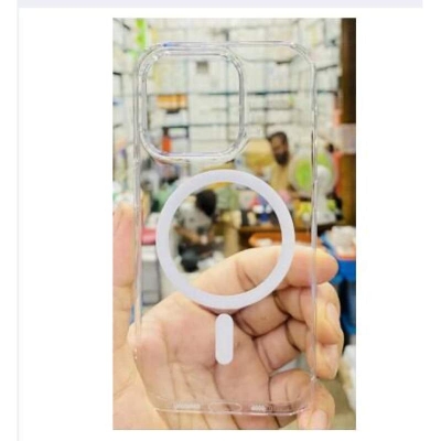 Picture of Iphone 15 Pro Max Anti Yellow Phone Case Magsafe Clear Case Animation Magnetic Suffering Mobile Transparent Phone Back Cover Cover