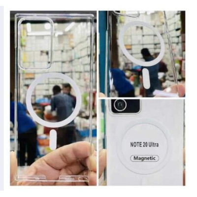 Picture of Samsung Galaxy Note 20 Ultra Anti Yellow Phone Case Magsafe Clear Case Animation Magnetic Suffering Mobile Transparent Phone Back Cover