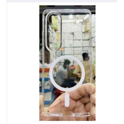 Picture of For OnePlus Nord CE4 Lite Anti Yellow Phone Case Magsafe Clear Case Animation Magnetic Suffering Mobile Transparent Phone Back Cover
