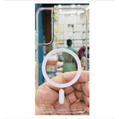 Picture of For Samsung Galaxy S22 Transparent Magnatic Magsafe Anti Yellow Clear Protective Phone Case Back Cover