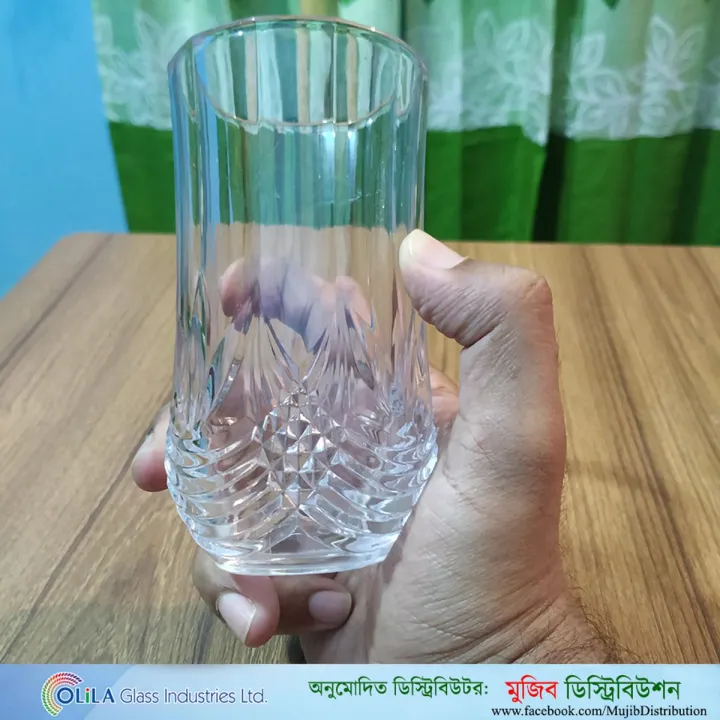 Picture of Crystal Clear Stylist Drinking Glass Set (6 Pieces) OLiLA W036 ( ৬ পিচের স্বচ্ছ কাঁচের পানির গ্লাস সেট)