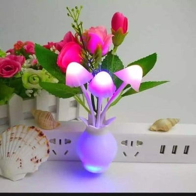 Picture of Masrum Light Green Leaf Print Multi-Color Light