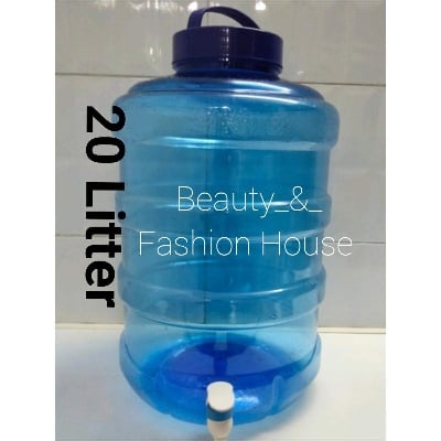 Picture of 20L Water Dispenser Jar with Tap and Handle - Blue/Red