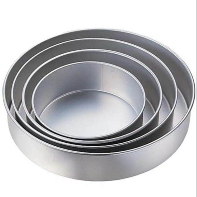Picture of Round Cake Mold Set - 4 Pieces - Silver