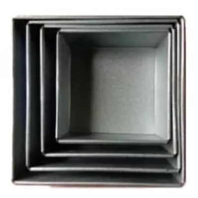 Picture of 4-Piece Square Aluminum Cake Mold Set - Silver