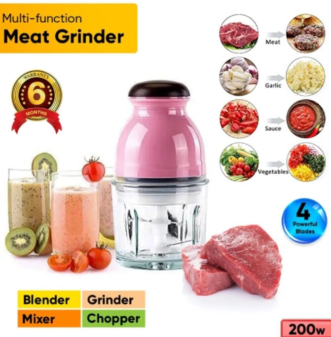 Picture of Multi-Functional Food Processor, Blender, Mixer, Grinder and Chopper - Multicolor