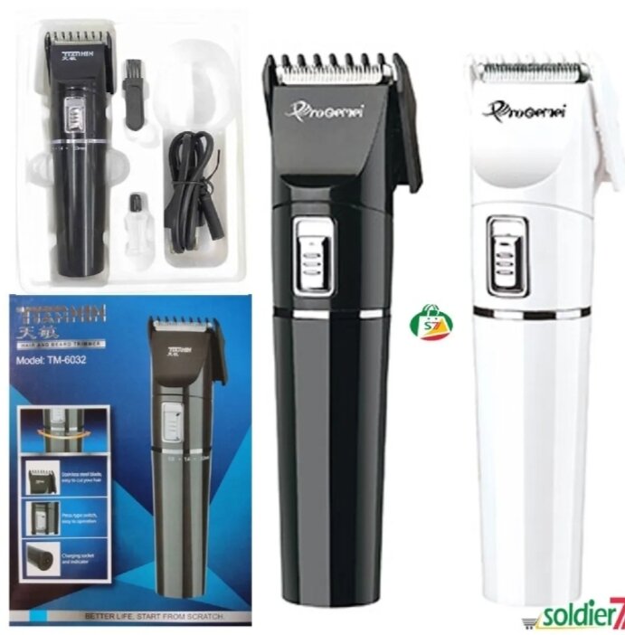 Picture of Tianmin TM-6032 Professional Beard Trimmer and Hair Clipper - Black & White