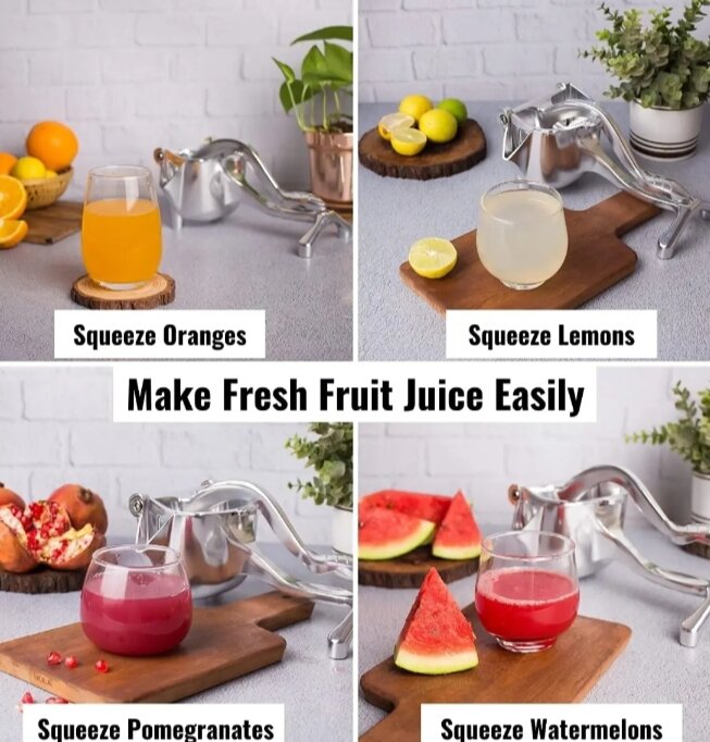 Picture of Aluminum Manual Fruit Juicer Hand Squeezer - Silver