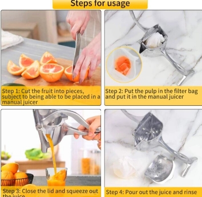 Picture of Aluminum Manual Fruit Juicer Hand Squeezer - Silver