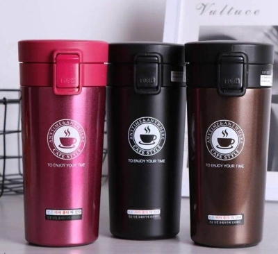 Picture of Stainless Steel Insulated Travel Coffee Mug with Lid - 380ml - Multicolor