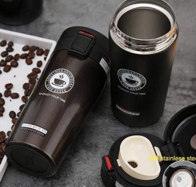 Picture of Stainless Steel Insulated Travel Coffee Mug with Lid - 380ml - Multicolor