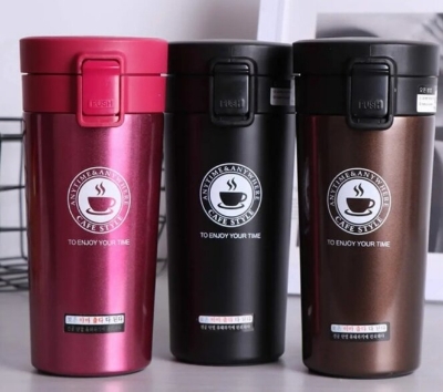 Picture of Stainless Steel Insulated Travel Coffee Mug with Lid - 380ml - Multicolor