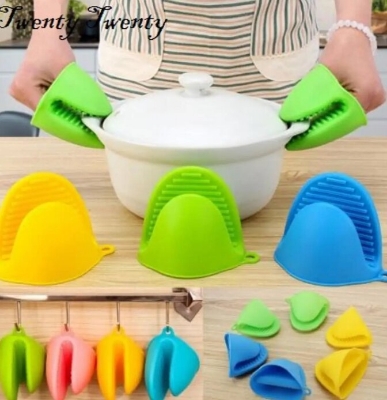 Picture of 2-Piece Silicone Oven Pot Holder Gloves - Multicolor