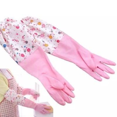 Picture of Silicone Dishwashing Kitchen Gloves - Multicolor