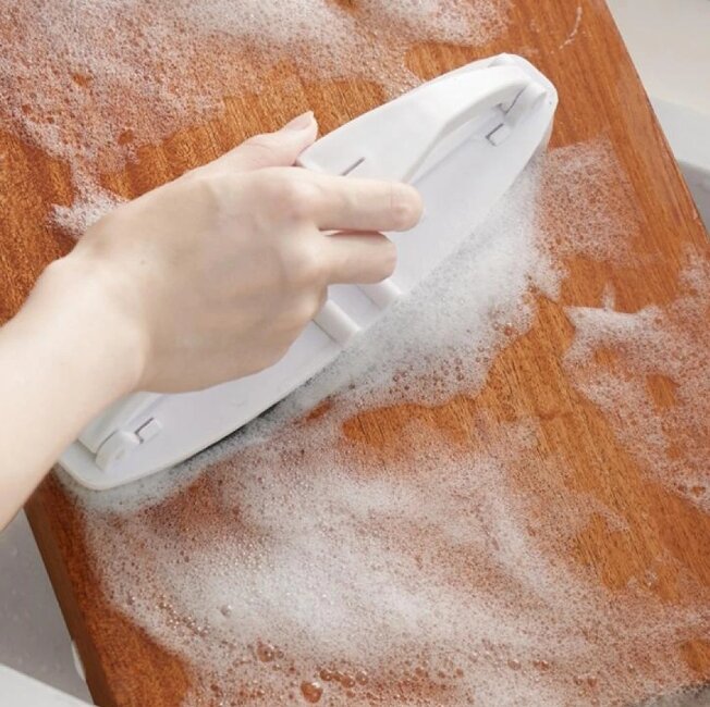 Picture of Foldable Cleaning Brush with Handle for Kitchen, Bathroom and Glass - Multicolor
