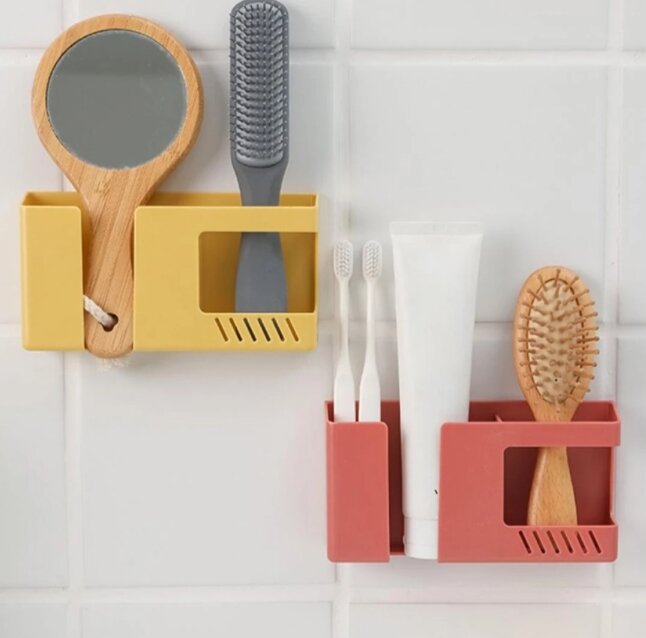 Picture of Wall-Mounted Mobile Phone Charging Rack and Storage Organizer - Multicolor